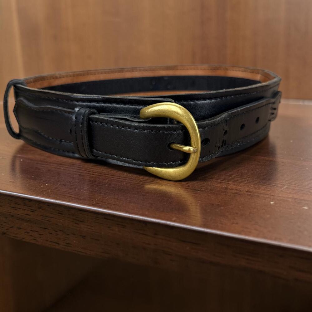 Safariland 146V Border Patrol Duty Belt Black Leather Brass Size 32 Gorpcore